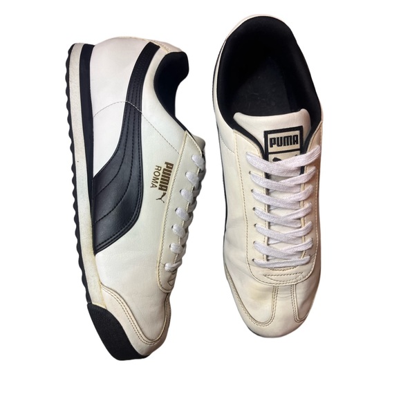Men's Puma Roma Basic White/Black 
Size Men’s 11 Sneakers Shoes - Picture 5 of 6